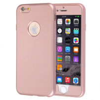 Plastový obal na iPhone 6 Plus/6S Plus s&nbsp;360° ochranou – chráni prednú aj zadnú stranu – ružovo-zlatý (Rose Gold)