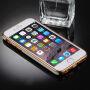 Obal na iPhone 6 Plus/6S Plus s&nbsp;360° ochranou a&nbsp;lesklými hranami – chráni prednú aj zadnú stranu – zlatý