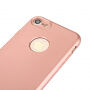 Silikónový obal na iPhone 8 / 7 s&nbsp;360° ochranou – chráni prednú aj zadnú stranu – ružovo-zlatý (Rose Gold)