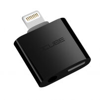 OCUBE 2v1 redukcia Lightning na 3,5&nbsp;mm port a&nbsp;Lightning pre Apple iPhone – čierna