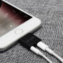 OCUBE 2v1 redukcia Lightning na 3,5&nbsp;mm port a&nbsp;Lightning pre Apple iPhone – čierna