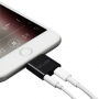 OCUBE 2v1 redukcia Lightning na 3,5&nbsp;mm port a&nbsp;Lightning pre Apple iPhone – čierna