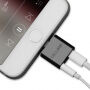 OCUBE 2v1 redukcia Lightning na 3,5&nbsp;mm port a&nbsp;Lightning pre Apple iPhone – čierna