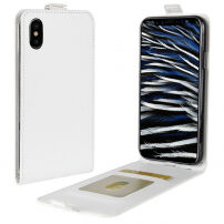 Vyklápacie puzdro s&nbsp;krytom a&nbsp;priestorom na doklady pre iPhone XS / iPhone X – biela