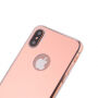 Zrkadlový ochranný kryt pre iPhone XS / iPhone X – ružovo-zlatý