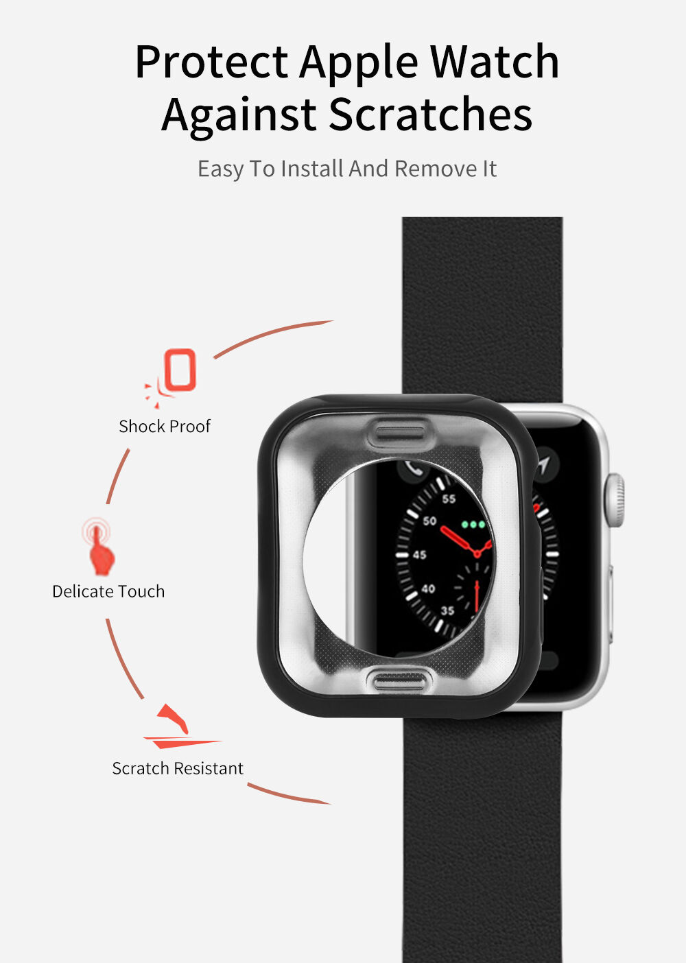 Dux Ducis ochranné púzdro pre Apple Watch 40mm - čierne