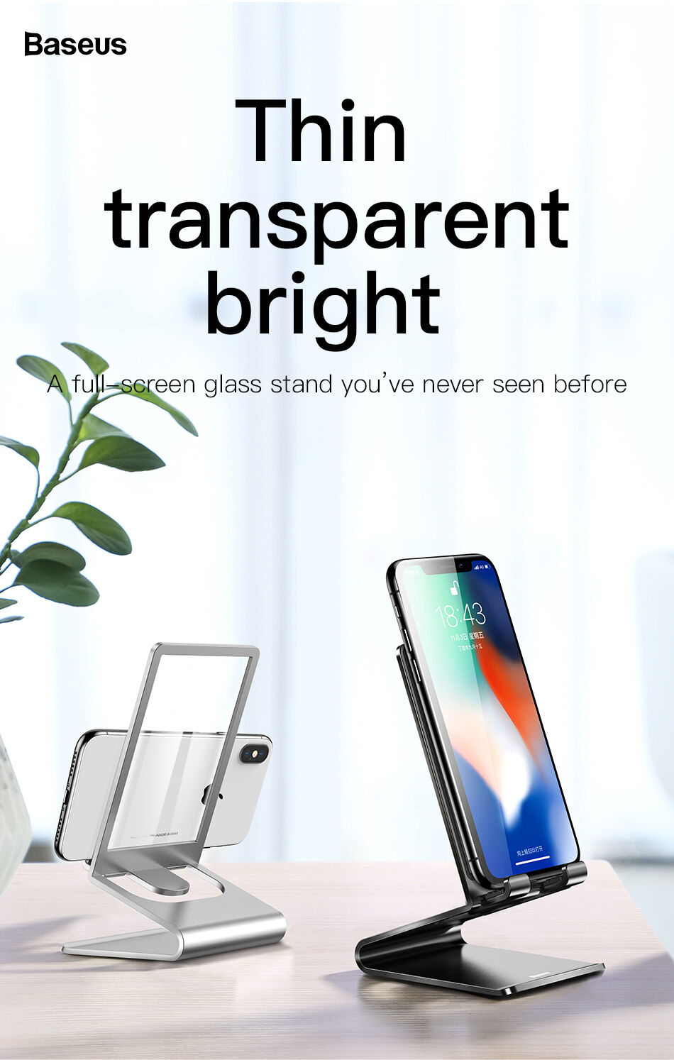 BASEUS elegantný stojanček pre iPhone – čierna