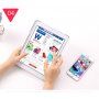 Rozkladacie puzdro s klávesnicou pre iPad 9,7" (2017/2018) / Air 1 / 2 / Pro 9,7" – strieborná