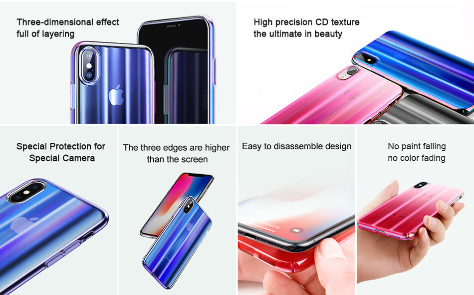 BASEUS Aurora kryt pre iPhone XS – čierna