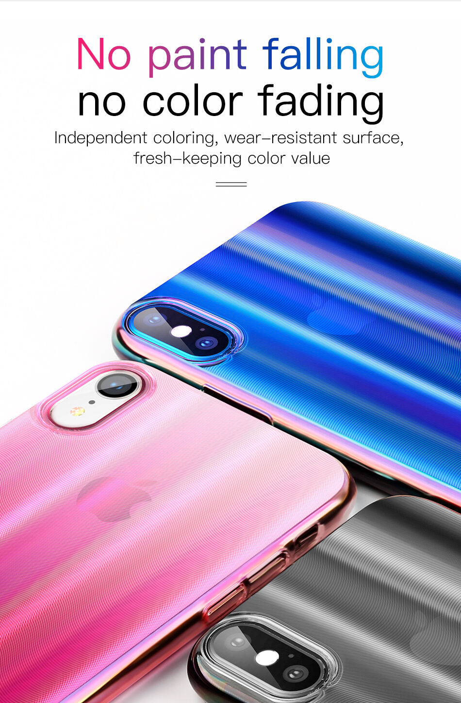 BASEUS Aurora kryt pre iPhone XS – modrá