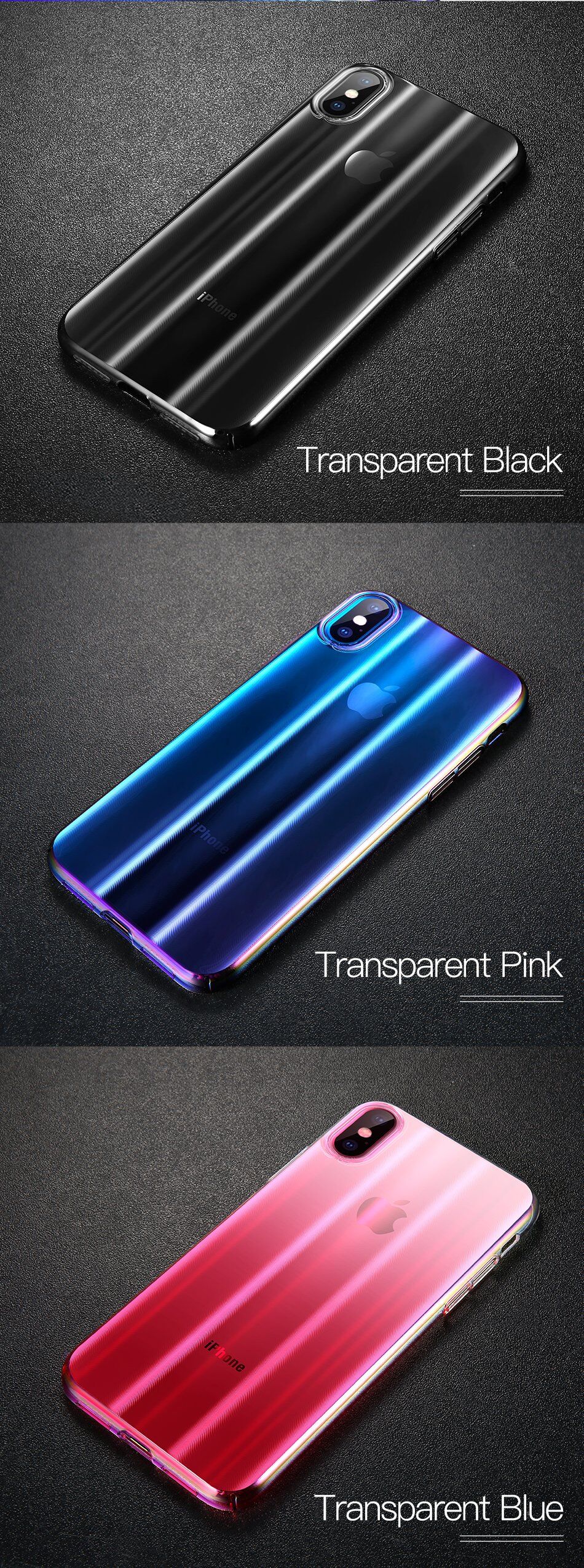 BASEUS Aurora kryt pre iPhone XS – modrá