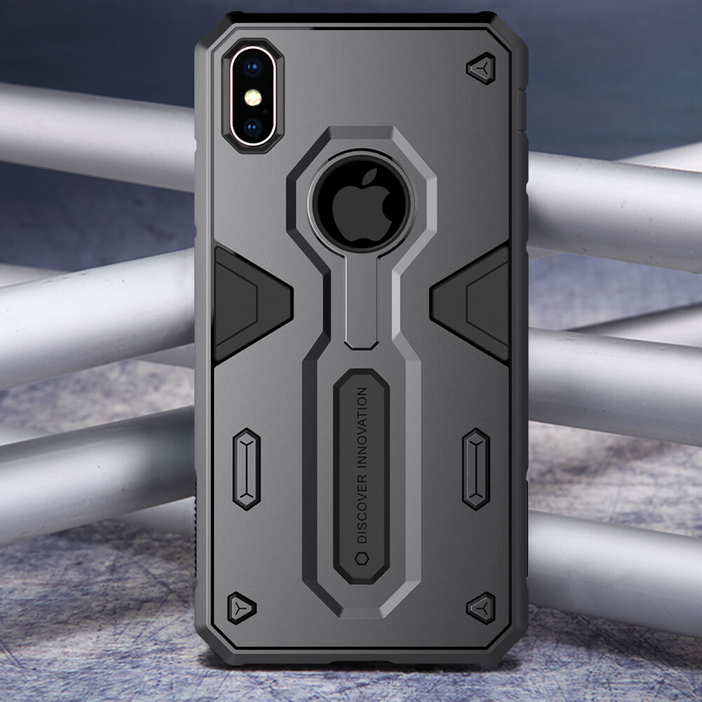 NILLKIN Defender II odolný kryt pre iPhone XS Max – zelená