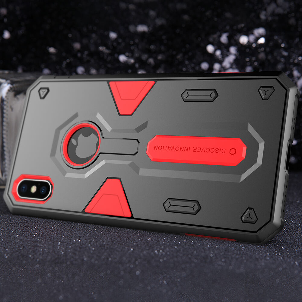 NILLKIN Defender II odolný kryt pre iPhone XS Max – zelená