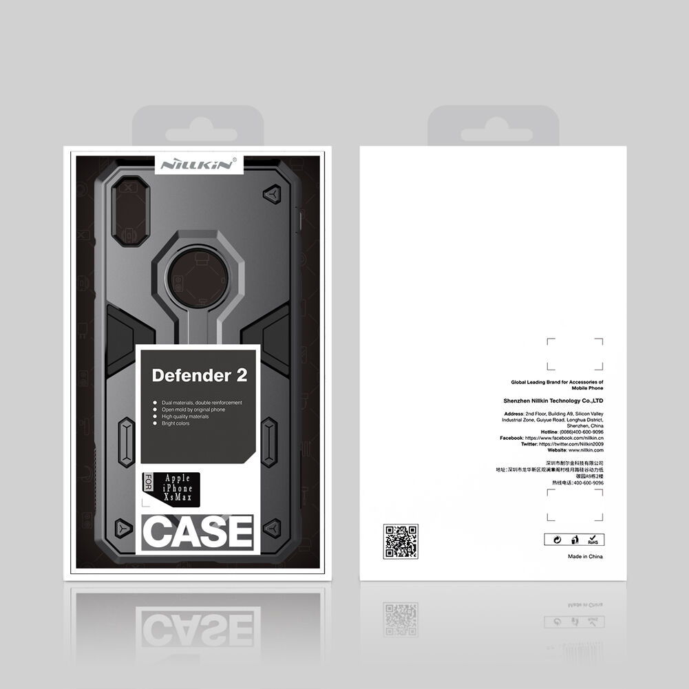 NILLKIN Defender II odolný kryt pre iPhone XS Max – zelená NILLKIN Defender II odolný kryt pre iPhone XS Max – zelená