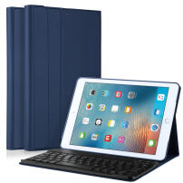 Bezdrôtová Bluetooth klávesnica a&nbsp;kryt pre Apple iPad 9,7" (2017/2018) – tmavomodrá
