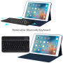 Bezdrôtová Bluetooth klávesnica a&nbsp;kryt pre Apple iPad 9,7" (2017/2018) – tmavomodrá