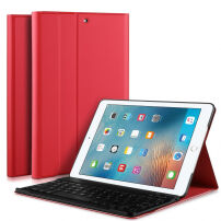 Bezdrôtová Bluetooth klávesnica a&nbsp;kryt pre Apple iPad 9,7" (2017/2018) – červená