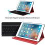 Bezdrôtová Bluetooth klávesnica a&nbsp;kryt pre Apple iPad 9,7" (2017/2018) – červená