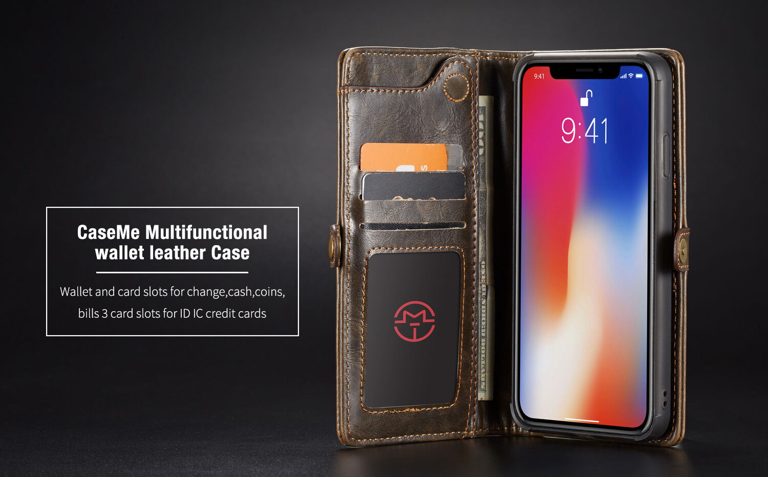 CASEME 2v1 odnímateľné puzdro pre iPhone XS Max – čierna