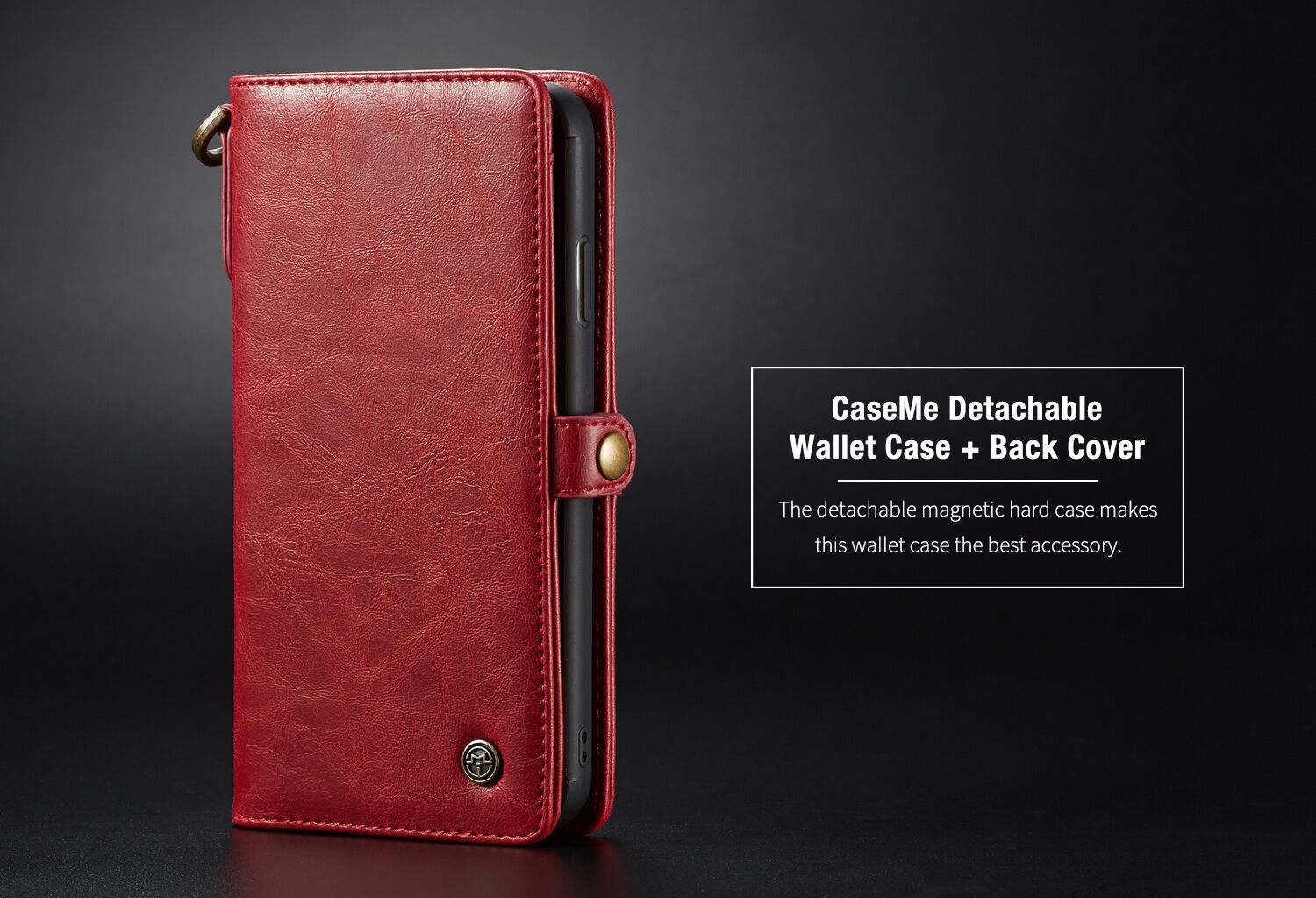 CASEME 2v1 odnímateľné puzdro pre iPhone XS Max – červená