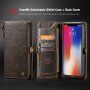 CASEME 2v1 odnímateľné puzdro pre iPhone XS Max – hnedá