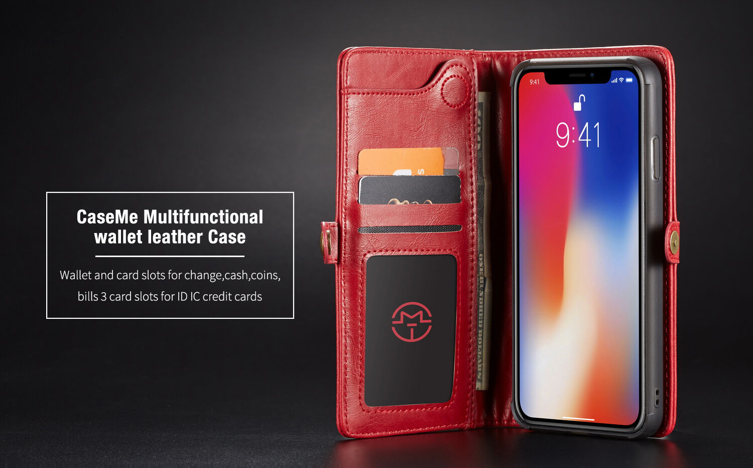 CASEME 2v1 odnímateľné puzdro pre iPhone XS Max – hnedá