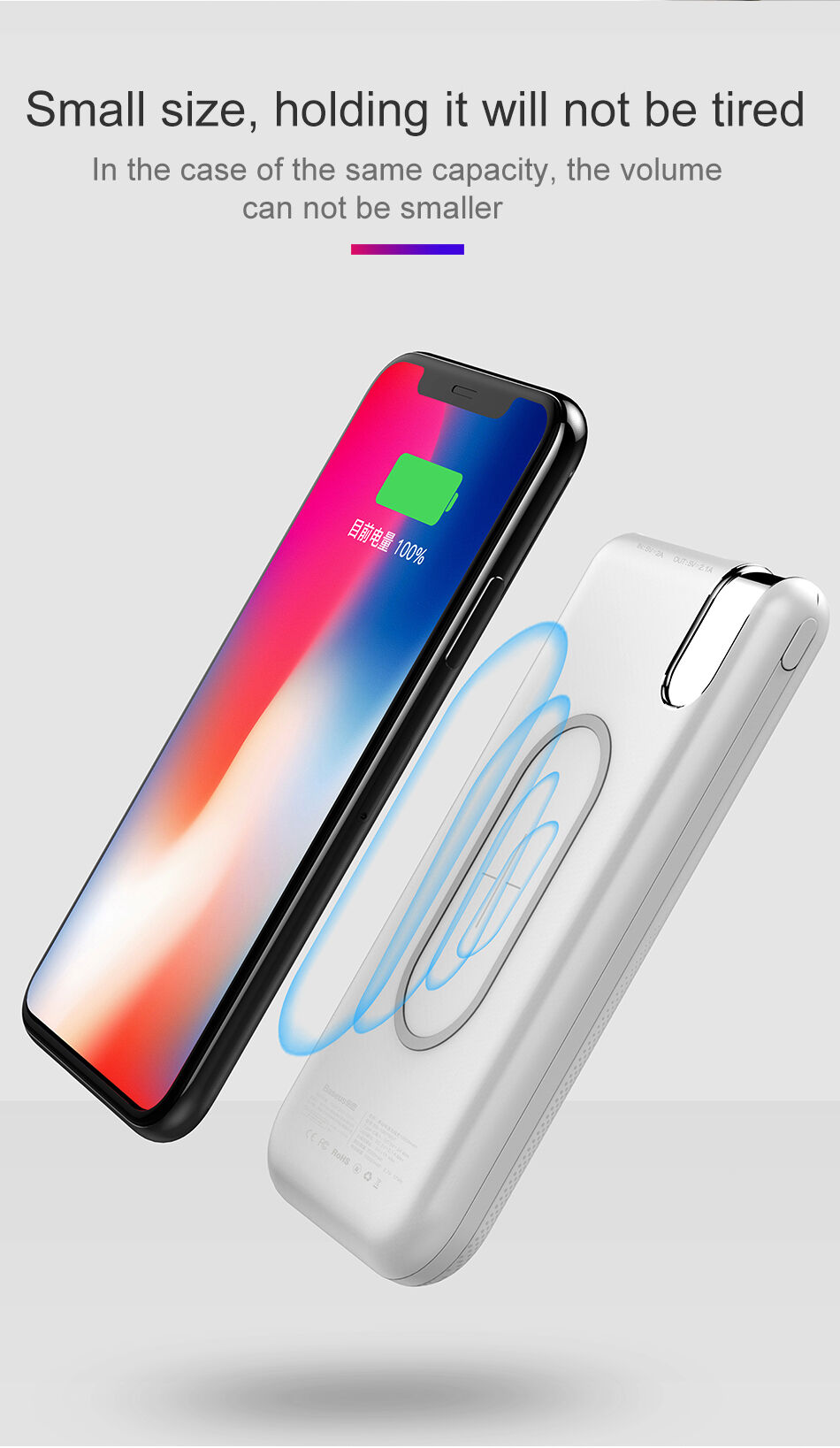 BASEUS powerbanka 10000mAh s bezdrôtovým nabíjaním – čierna