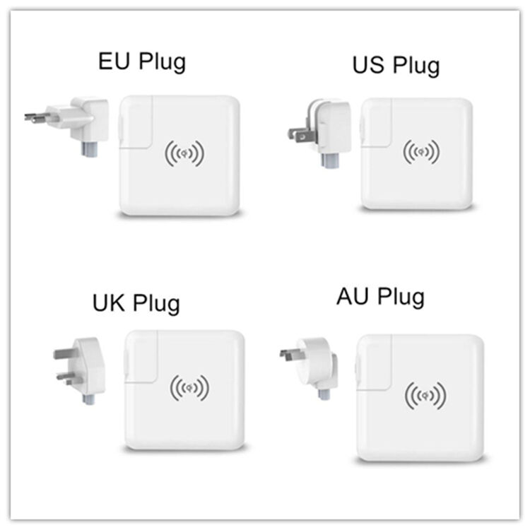 Nabíjačka / powerbanka 6700 mAh s výmennými zástrčkami (AU/UK/US/EÚ) a bezdrôtovým nabíjaním