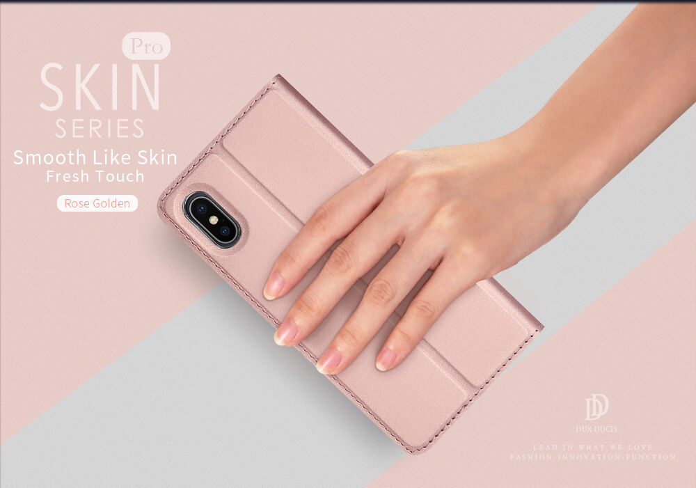 DUX DUCIS flipové puzdro pre iPhone XS Max – sivá