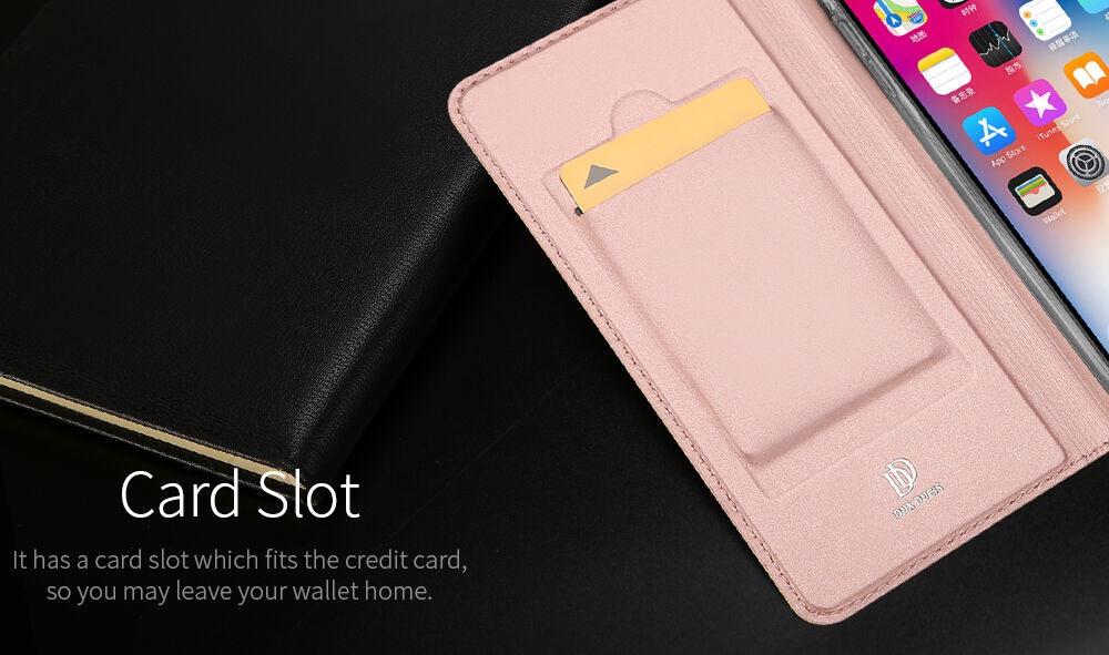 DUX DUCIS flipové puzdro pre iPhone XS Max – ružovo-zlatá