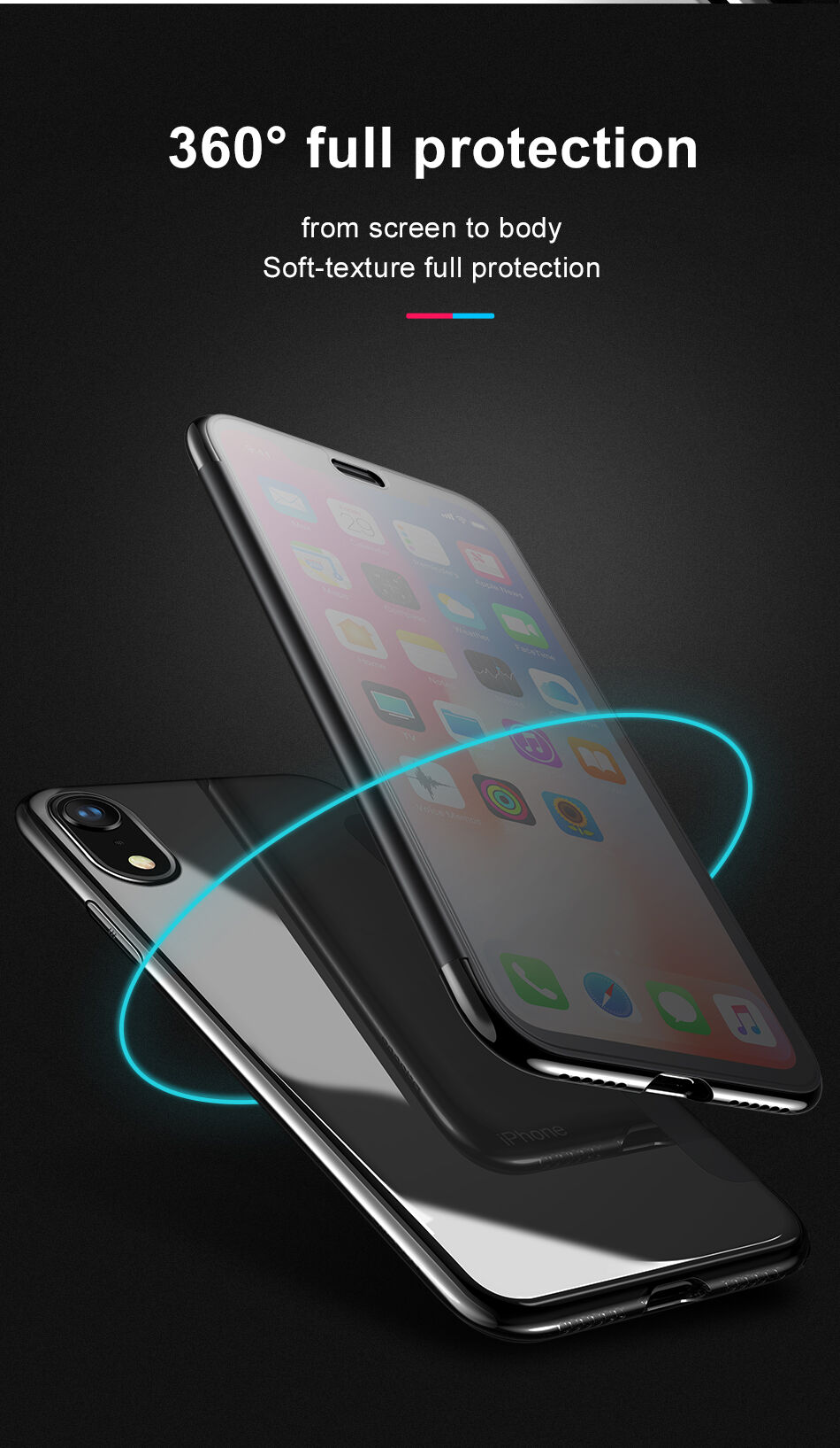 BASEUS flipové puzdro pre iPhone XR – čierna