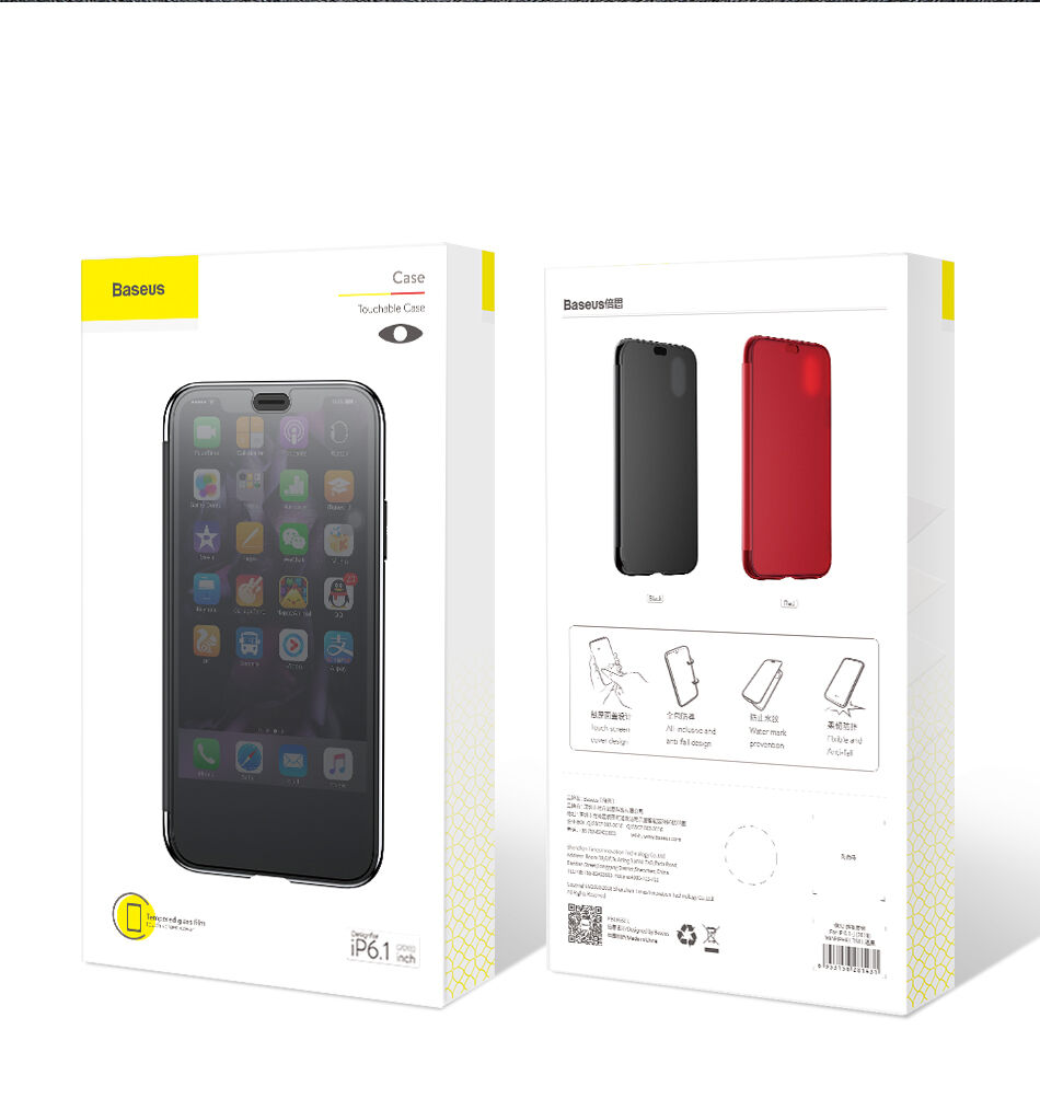 BASEUS flipové puzdro pre iPhone XR – čierna