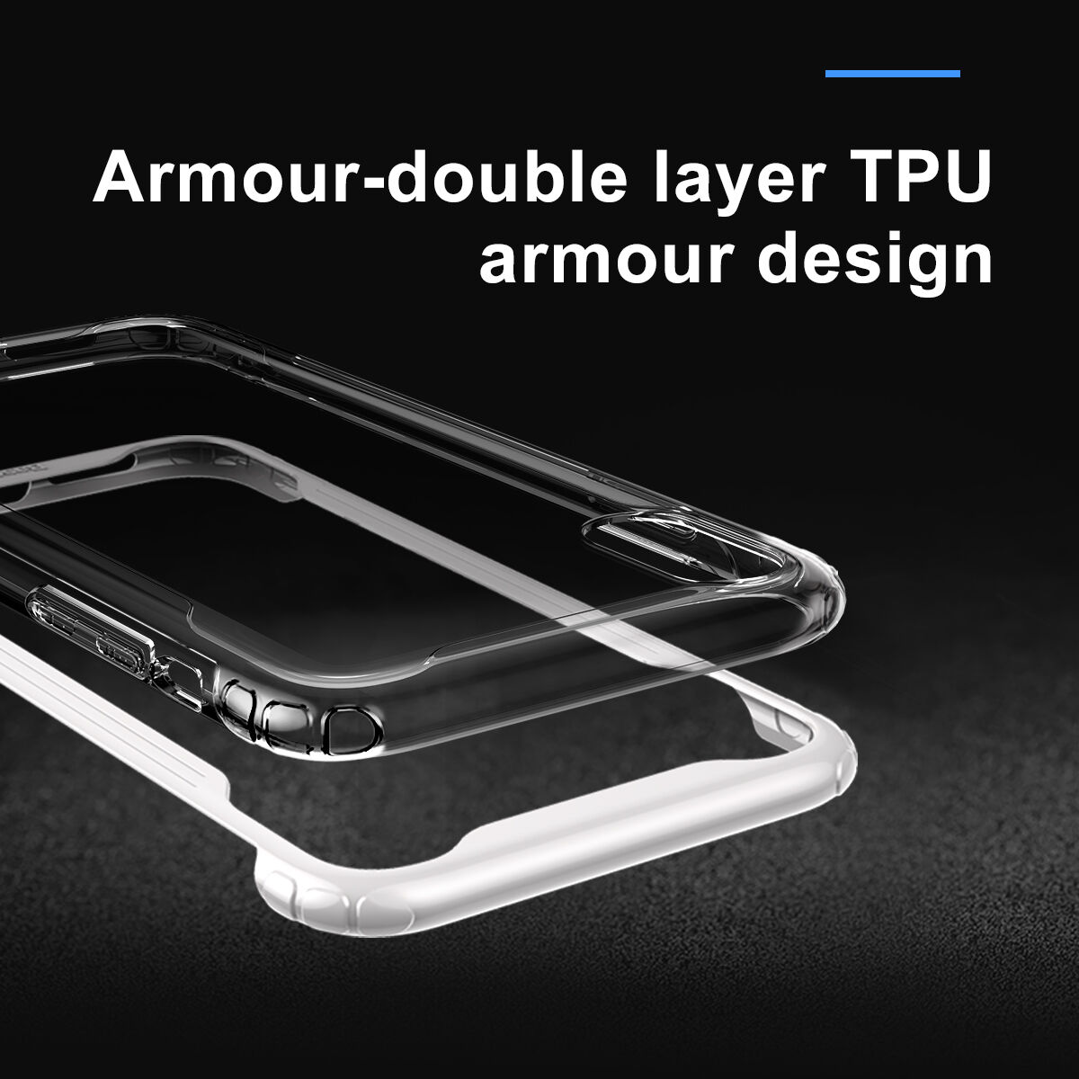 BASEUS Armor transparentný kryt s rámčekom pre iPhone XR – čierna