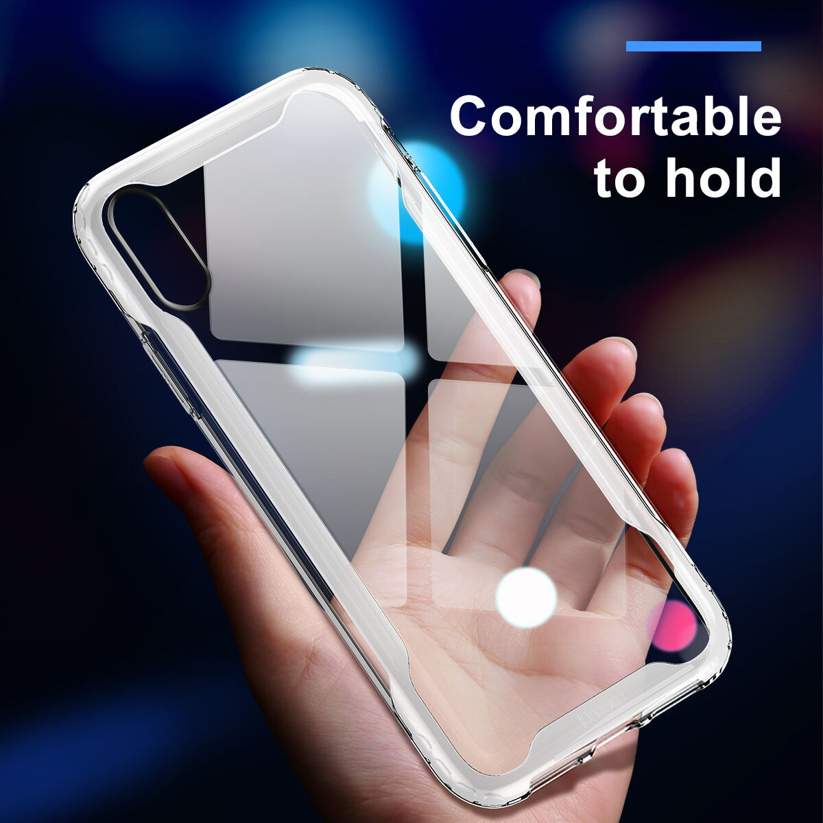 BASEUS Armor transparentný kryt s rámčekom pre iPhone XR – čierna