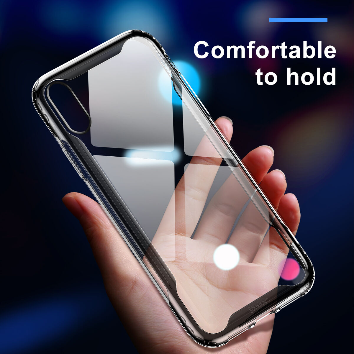 BASEUS Armor transparentný kryt s rámčekom pre iPhone XR – čierna