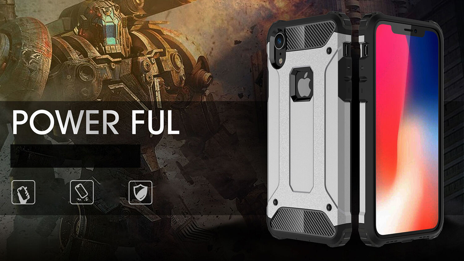 Superodolný „Armor“ kryt pre iPhone XR – modrá