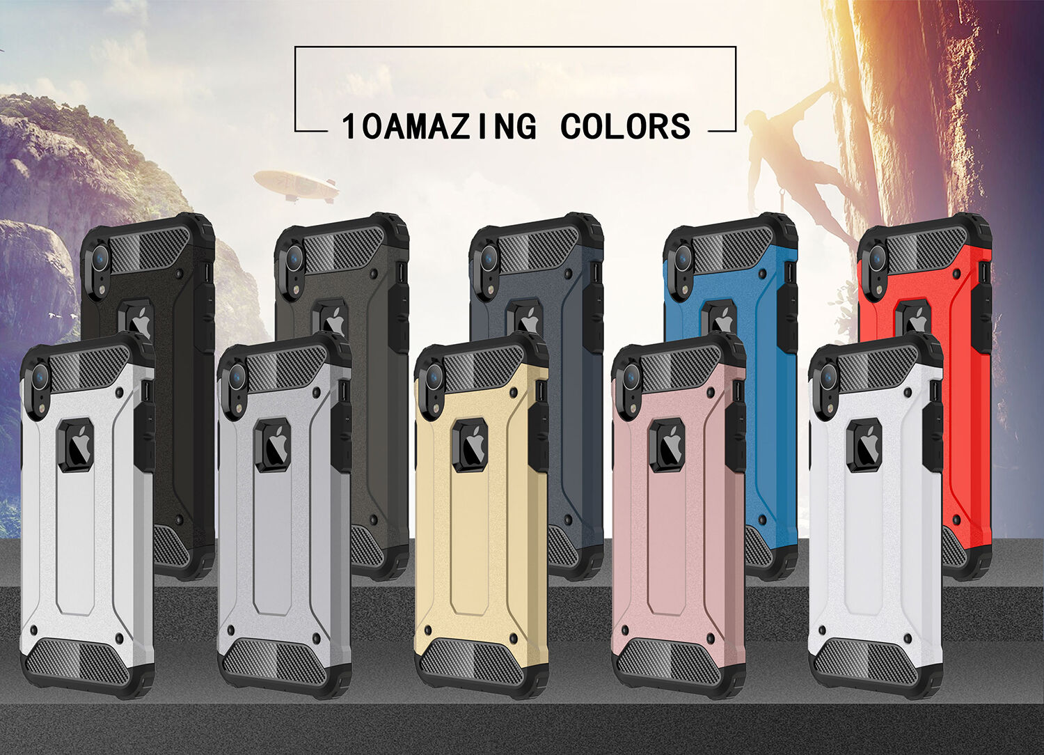 Superodolný „Armor“ kryt pre iPhone XR – modrá