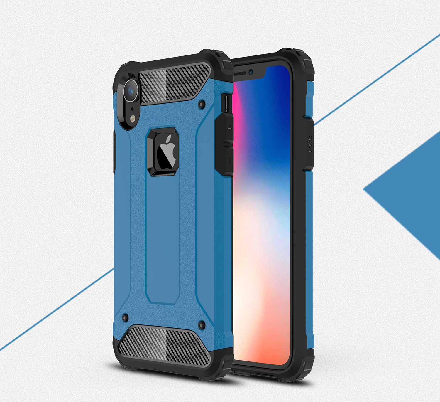 Superodolný „Armor“ kryt pre iPhone XR – modrá
