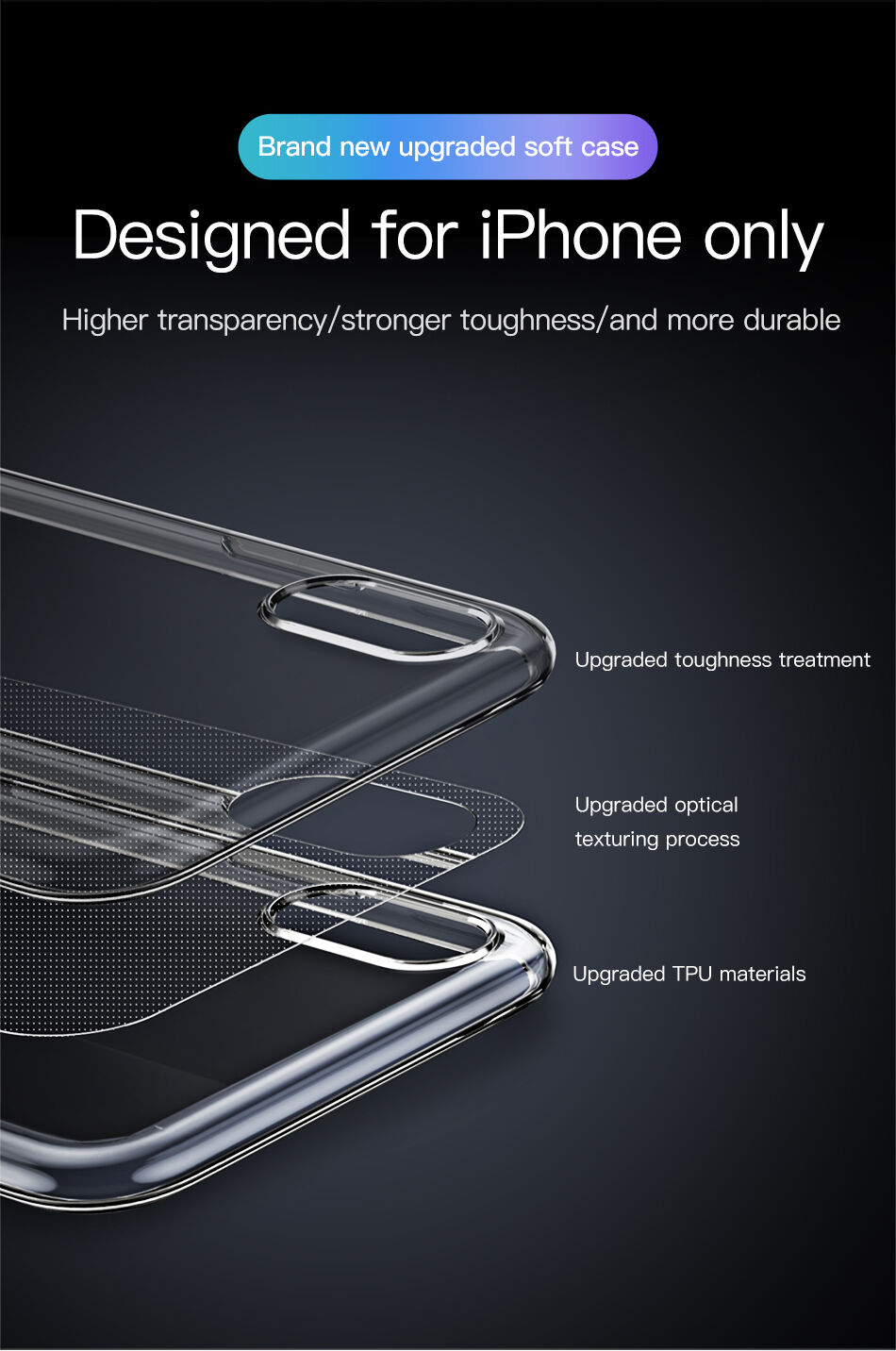 BASEUS Simplicity kryt pre iPhone XR – zlatá