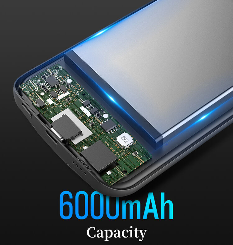 ROCK kryt s batériou 6000 mAh pre iPhone XS / iPhone X – čierny