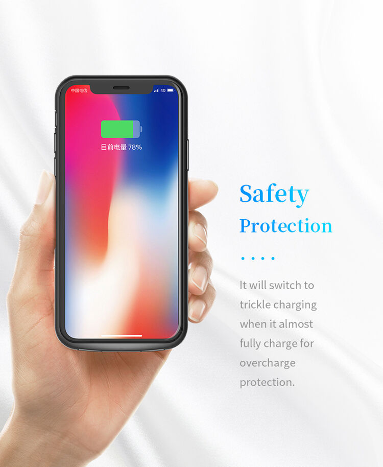 ROCK kryt s batériou 6000 mAh pre iPhone XS / iPhone X – čierny