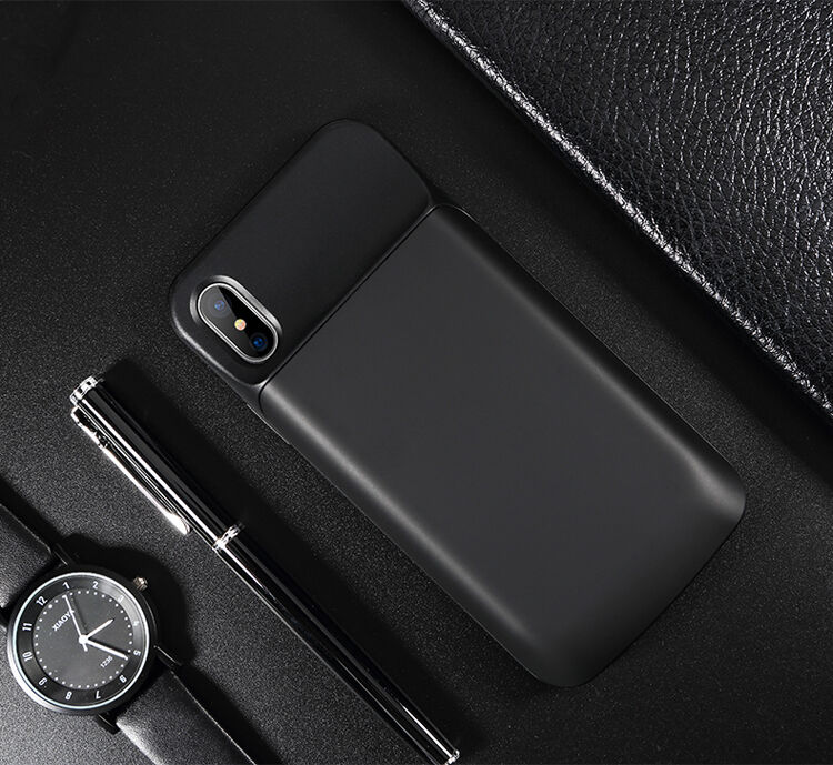 ROCK kryt s batériou 6000 mAh pre iPhone XS / iPhone X – čierny