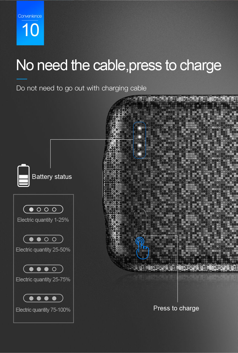 BASEUS kryt s batériou 3500 mAh pre iPhone X – biely