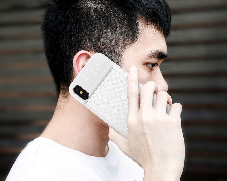 BASEUS kryt s batériou 3500 mAh pre iPhone X – biely
