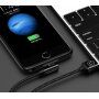 USAMS kryt s batériou 3000 mAh a ochranou šošovky pre Apple iPhone SE (2020/2022) / 8 / 7 / 6S / 6 – čierny