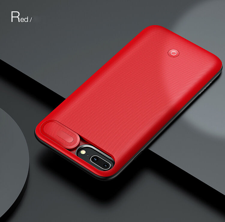 USAMS kryt s batériou 3000 mAh a ochranou šošovky pre Apple iPhone SE (2020/2022) / 8 / 7 / 6S / 6 – čierny