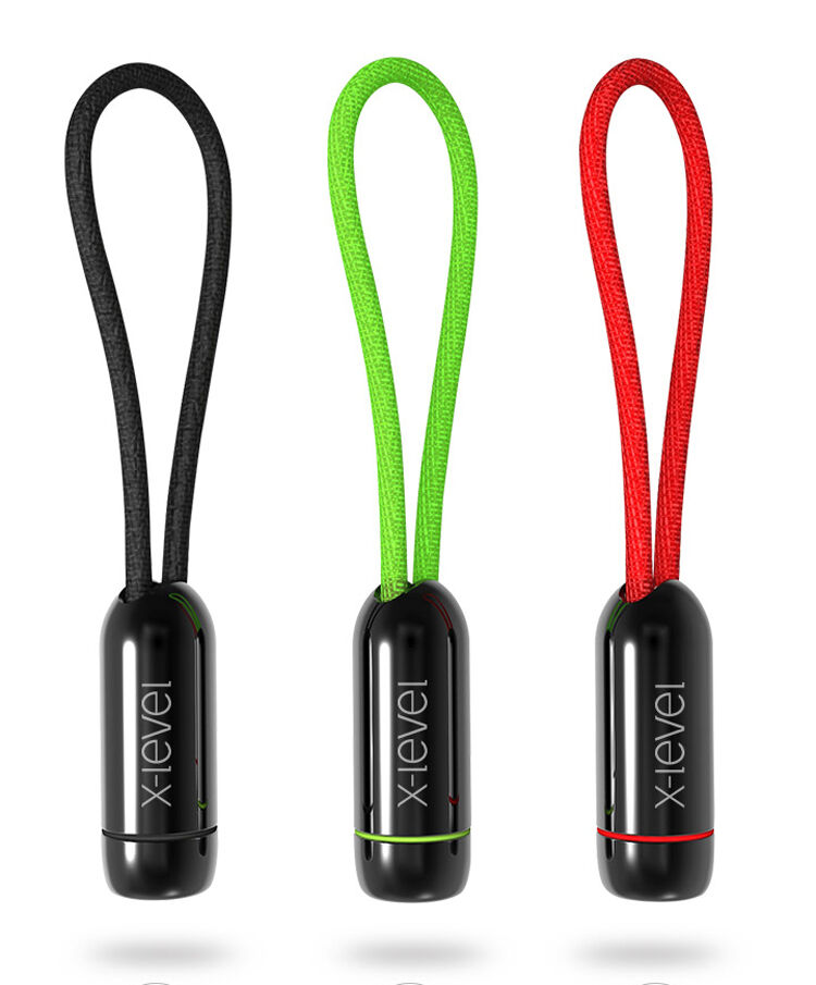 X-LEVEL elegantný USB/lightning kábel pre Apple iPhone/iPad/iPod – 8 cm – zelený
