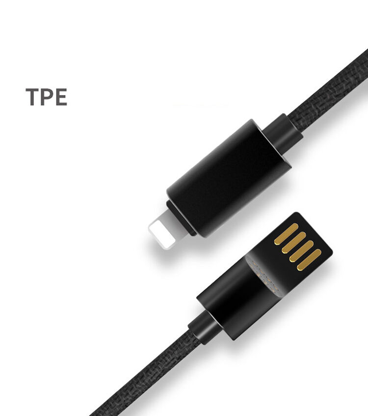 X-LEVEL elegantný USB/lightning kábel pre Apple iPhone/iPad/iPod – 8 cm – zelený