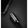X-LEVEL elegantný USB/lightning kábel pre Apple iPhone/iPad/iPod – 8 cm – čierny