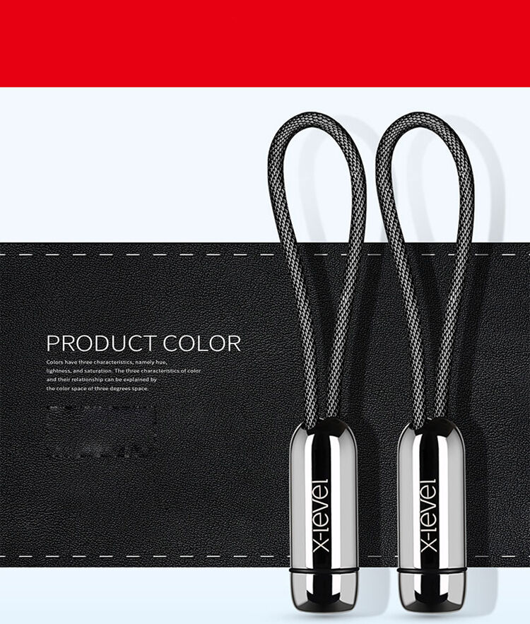 X-LEVEL elegantný USB/lightning kábel pre Apple iPhone/iPad/iPod – 8 cm – čierny